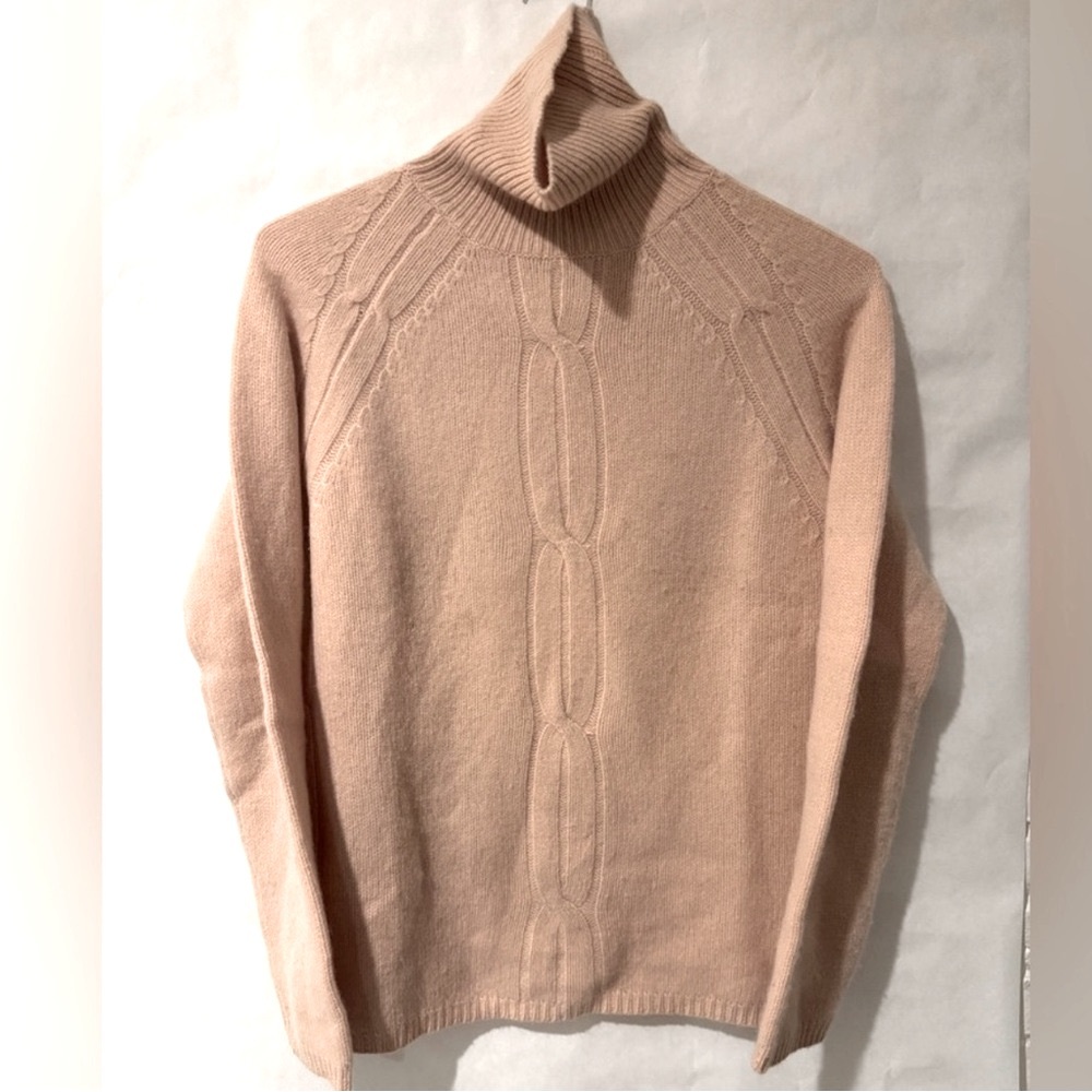 Moncler Sweater Turtleneck Peach Wool Cashmere Blend Medium Sample - Picture 6 of 13